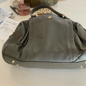 Satchel with shoulder strap. made by Ora Delphine